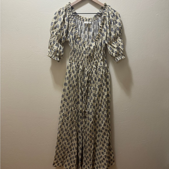 Dôen Ischia Dress in Ivory Meadowsweet Floral Size M - Picture 3 of 4